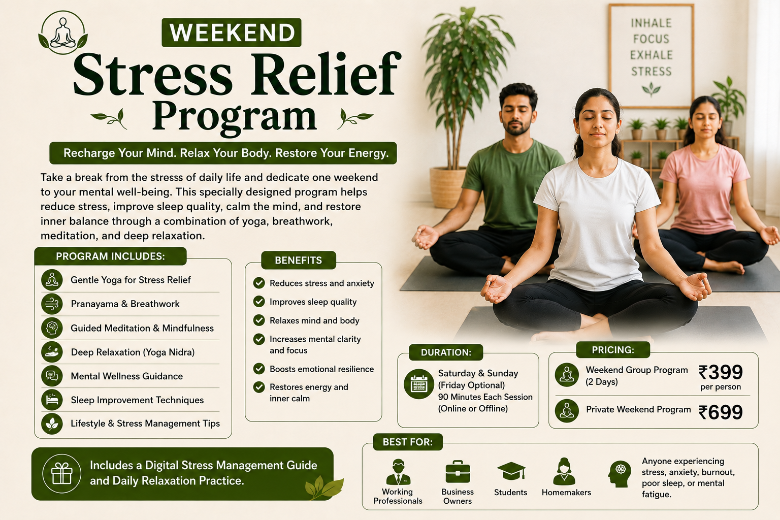 Weekend Stress Relief Program